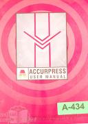 Accurpress-AccurPress ETS2000, Cnc Backgauge, Operations - Install & Service Manual 1996-ETS2000-01